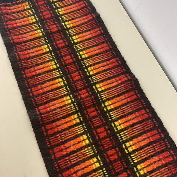 Vintage Swedish wool woolen handmade table runner - Picture 8 of 9